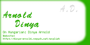 arnold dinya business card